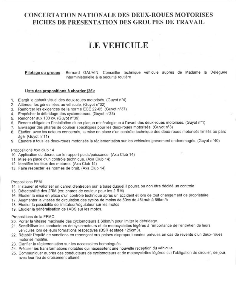 propositions groupe véhicule