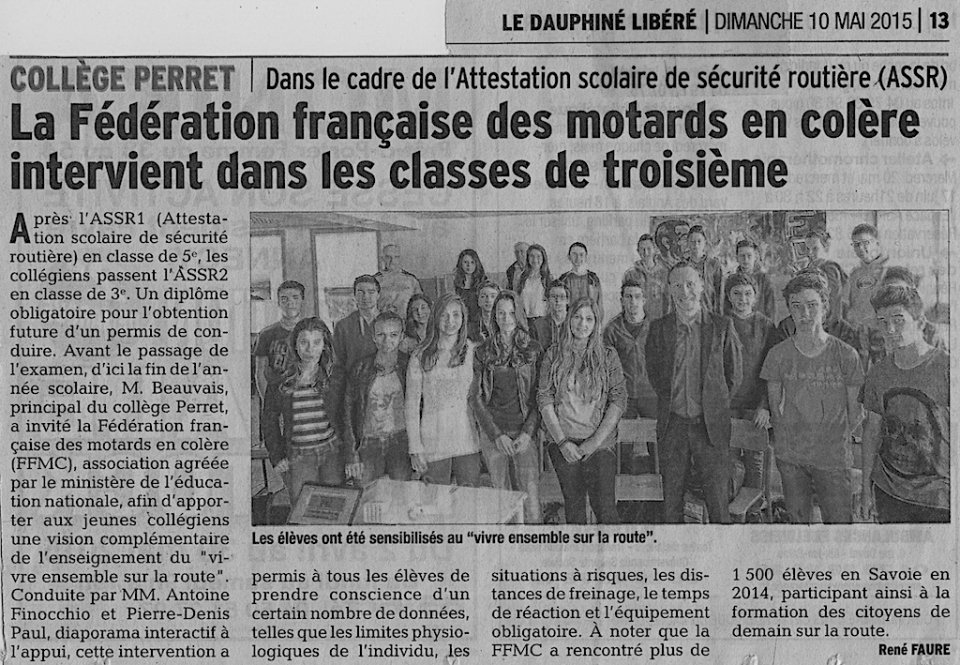 Dauphiné Libéré - 10 mai 2015